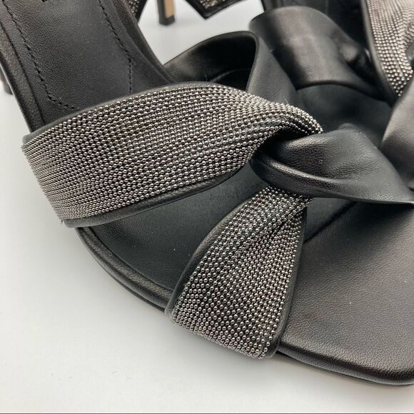 CHARLES DAVID Espionage Ankle Strap Sandal Leather Heels Pumps Size 9M - Picture 2 of 10